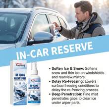 rayhong Snow And Ice Melting Spray, Ice Softening Multi-Surface Fine Mist Spray, Portable Car Spray, Weakens Ice And Snow Adhesion On Frozen Surfaces, Suitable For Car Windows, Rearview Mirrors, Locks, Glass And More, Essential Winter Car Accessory, Simplifies Winter Morning Window Cleaning, Gift For Family And Friends, Christmas Gift - A - View 5