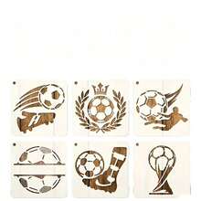 1PC Football Painting Stencil (9pcs Set) - For DIY Painting Clothing - Home Decor - Wall Painting - Football Theme Drawing Template - A - View 7