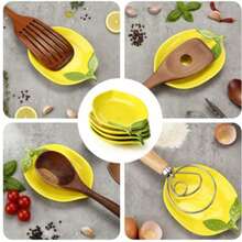 1/2 Pcs. Lemon Yellow Ceramic Spoon Rest - Ceramic Spoon Holder, Suitable For Stove Top, Elegant Kitchen Utensil Storage, Heat-Resistant Tableware Tray, Countertop , Dishwasher , Ideal Gift For Wedding, Housewarming And Other Occasions. - Multicolor - View 4