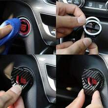 Car Engine One-Touch Start/Stop Button Cover Ignition Switch Decorative Cover Car Accessories Anti-Scratch Universal Button Decorative Ring - Start Button Protective Cover - View 8