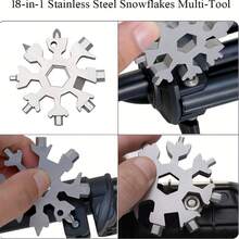 Christmas Snowflake Pendant, Portable 18-In-1 Universal Tool Card Hex/Octagon Screwdriver, Outdoor Multi-Use Hex Snowflake Wrench, Christmas Small Gift, Christmas Gift, Snowflake Bottle Opener - Multicolor - View 9