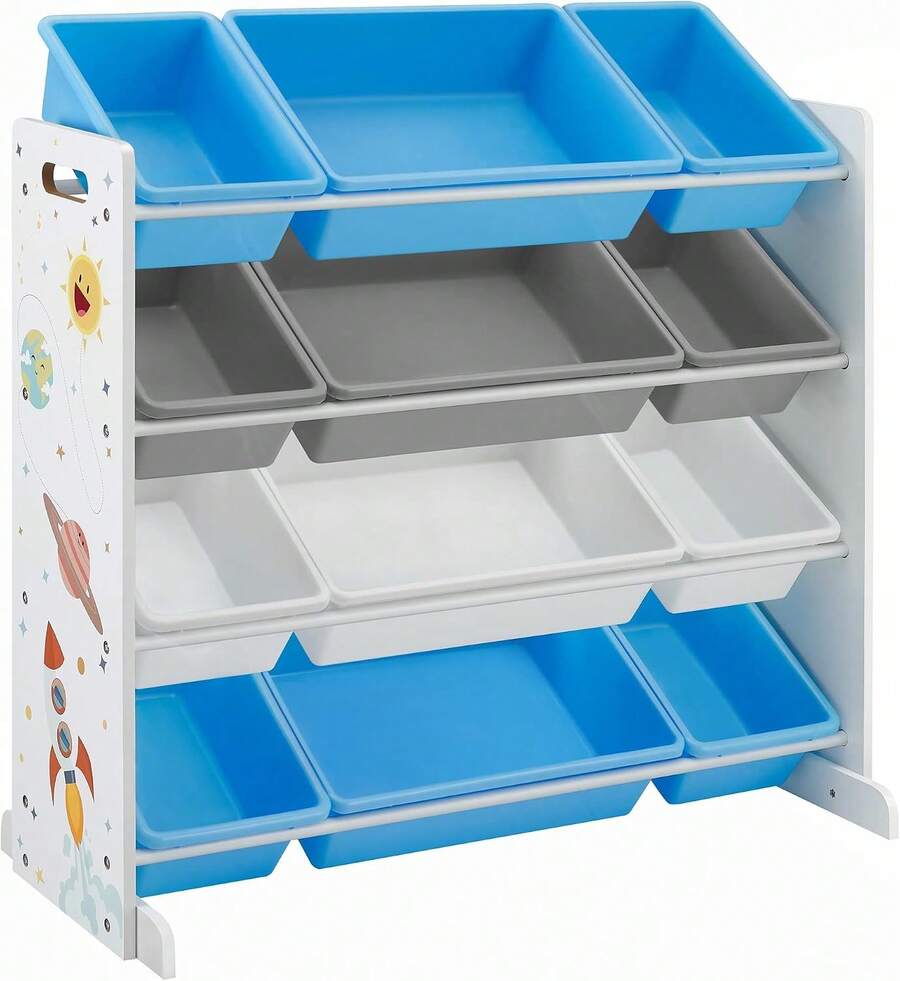 Toy Chests & Organizers - Blue and White - View 1