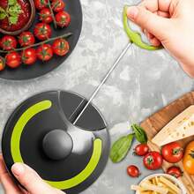 3-In-1 Manual Food Chopper 500ml With 3 Stainless Steel Blades, Pull Cord & Mixing Attachment, Multi-Purpose Vegetable Cutter For Onion, Garlic, Herbs, Fruit, Nuts & Vegetables - Black - View 5