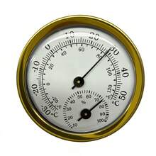 High Precision Wall-Mounted Mechanical Thermometer & Hygrometer - Dual Scale (°C/°F & %RH), Battery-Free, Durable Metal Construction, Home, Office, Outdoor Decor, Precise Instrument, Elegant Metal Surface, Easy-Read Dial, Classic Design, Kindergarten Environment Control, Weather Station, Humidity Monitoring - Multicolor - View 9