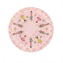 1/4pcs Pink Santa Claus Placemats, Pink Floral Pine Branch Christmas Decor, Round Table Mats, Non-Slip Washable, Suitable For Home Decor, Daily, Holiday, Kitchen, Banquet, Party And Christmas Table Setting - Desktop Ornaments - View 13