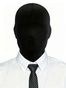 1pc/2pcs Unisex Full Face Morph Mask, Elastic Breathable Faceless Head Cover, Black Cosplay Mask, Suitable For Adult Halloween Party And Carnival - Style C - View 9
