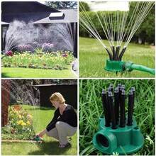 1pc Garden Irrigation Sprinkler, 360° Multi-Function Multi-Head Watering Device For Lawn And Plants, Gardening Irrigation Tool, Shower Head Sprayer - 12-head - View 5