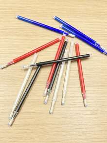 High Temperature Disappearing Fabric Marker Refill Set, 12pcs, 4 Colors 3pcs/Color Red/White/Blue/Black, Sewing Marking Pen Refills, Clothing Cutting Pattern Marking, Embroidery Positioning, Patchwork, Fabric Doll/Bag DIY, Handmade Fabric Positioning Marking - Heat-erasable Pen Refill - View 3