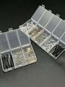 Large Single-Opening Multi-Compartment Connected Tool Storage Box - Suitable For Jewelry, Beads Packaging, Rectangular Storage Box For Rings, Earrings, Necklaces, Desktop Storage Box, Beads, Fishing Tackle Plastic Box, Classified Storage And Fishing Tackle Storage, With Independent Flip Lid Design - Multicolor - View 1