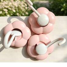 Flower Suction Cup Hook, No-Drill Adhesive Hook, Strong Vacuum Suction Hook For Kitchen, Living Room, Bathroom, Removable - Multicolor - View 3