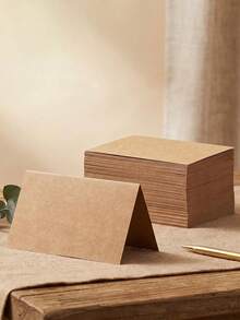 100/50/10pcs Kraft Paper Place Cards, Table Seating Place Cards For Weddings, Bridal Shower, Bachelorette Party, Blank Name Cards,Classic Table Place Cards For Dinner Party, Banquets,Birthday Party,Tabletop Decoration,Anniversary Party,Product Labels - Seat Cards - View 8