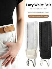 Bestseller No-Buckle Lazy Belt, Magic Tape Elastic Waist Belt, Portable Seamless Waistband, Essential For Outdoor Sports, Versatile Daily Accessory - A - View 8