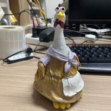 Charming Resin Chicken Figurine, American Country Style, Suitable For Decorating Desk, Living Room Bookshelf, Windowsill And Garden, Great Gift For Animal Lovers, Excellent Autumn Home Decor And Christmas Ornament - A - View 11