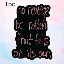 1pc/3pcs Dark Handwritten Style Life Philosophy Stickers "Rotten Fruit Falls On Its Own No Need For Revenge" Niche Emotional Stability Decorative Stickers Waterproof Vinyl Stickers - Durable Matte Surface, Self-Adhesive Bumper Stickers, Suitable For Cars, Windows, Laptops, Trucks, Water Bottles - Multi-Functional Durable Design, Car Stickers - one-size - View 11