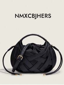 New Spring/Summer Hollow-Out Decor Birdnest Bag With Inner Pocket, Niche High-Quality Shoulder/Crossbody/Handbag For Women - Black - View 1