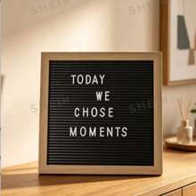 Felt & Solid Wood Children's Letter Prop Message Board, Home Decor Style Ornament, Centimeter Photo Blackboard - 1PC - View 1