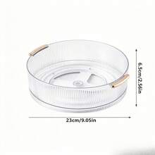 360° Rotating Transparent Makeup Organizer, Perfume & Skincare Storage Rack, Kitchen Spice Organizer, Rotatable Storage - Clear - View 4