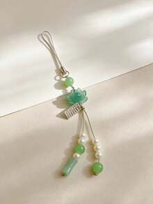 1pc Lotus Abacus Phone Lanyard, Chinese Style Handmade Beaded Chain, Bag Car Keychain Camera Pendant, Suitable For Daily Use, Can Be Used As A Gift - Multicolor - View 1