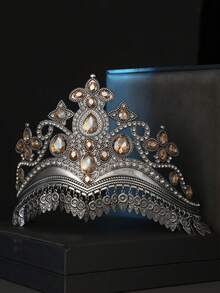 1pc Elegant Bohemian Style Headband Crown, Hair Accessory, Suitable For Women's Evening Party, Performance, Show, Bonfire Party, Dress-Up Hair Accessory Crown - Multicolor - View 9