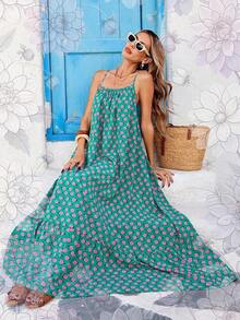 Women Short Dresses - Green - View 2