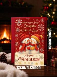 6/2pcs/Set Humor Santa Christmas Greeting Card With Envelope - Amusing Raunchy Santa Text Card For Christmas Occasions, Sending Edgy Holiday Greetings, Great For Buddies & Adults - Christmas Snowman Style - View 11