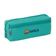 FC Barcelona Triple Pencil Case With Elastic Closure, School Pencil Case With 3 Compartments And Zippers, Elastic Pen Holder, Side Handle - Triple Rubber Organizer - View 2