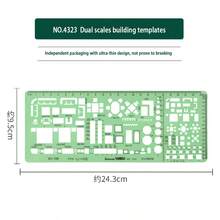 Durable K-Resin Round & Oval Drawing Design Ruler, Furniture & Architect Drafting Template Ruler - one-size - View 21