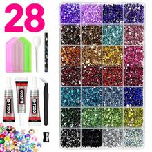 Glintmos 56 Colors Rhinestone Set Resin Jelly Rhinestones, For DIY Diamond Painting, Colorful Flat Back Gemstone Decoration, DIY Handmade, Clothing, Shoes, Fabric Decoration Crystals - A - View 10