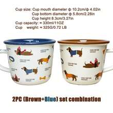 1PC Lucky Dachshund Large Ceramic Coffee Mug/Mug/Teacup, Ceramic Water Cup With Scale - Cute, Reusable And Microwave , Suitable For All Beverages, Multi-Functional Water Cup And Vessel, Ideal Gift For Christmas, Halloween, Valentine's Day - Multicolor - View 16