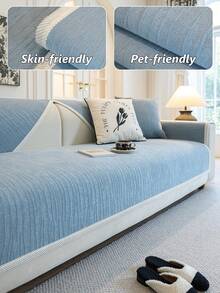 1PC Minimalist Style Chenille Four-Season Universal Anti-Slip Sofa Cushion, Anti-Slip Pet Anti-Dirt Seat Pad, Suitable For 1-4 Seater Sofa Decoration And Protection, Machine Washable - Multicolor - View 11