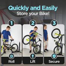 Bike Stand Vertical Portable Space-Saving Bicycle Rack Storage Adjustable Height - 22*30*23.5inch - View 3