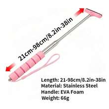 1pc Car Rearview Mirror Wiper Stainless Steel Telescopic Multi-Layer Brush Head Glass Cleaning Brush Handheld Squeegee - Multicolor - View 9