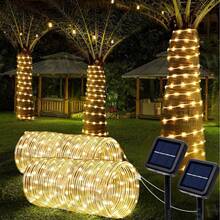 8 Modes Solar LED String Lights - 50/100/200/300 LED Beads, Flexible Waterproof Light String, Suitable For Garden, Wedding, Christmas And Halloween Decoration, Multi-Color Hanging Solar Outdoor Lighting - Solar Tube Light - View 1