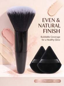 1pc Short Handle Multi-Function Makeup Brush, Powder Brush, Blush Brush, Portable Makeup Tool For Beginners - Multicolor - View 13