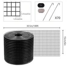 100 Foot Solar Panel Metal Wire Mesh Clamp Kit - Pigeon Bird Protection Kit, Solar Cell Protection Net, Iron Bird Protection Device - Black - View 11