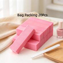 100/50/40/30/20/10/8/5/3pcs Washable Wear-Resistant Non-Shedding Sponge Buffer Nail Files With Grit Scale, Durable Shaping And Polishing Double-Sided Nail Files - White - View 13