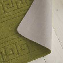 GC Gaveno Cavailia 2PCS Greek Key Bath Mat Set, Soft Absorbent Bathroom Rugs, Non-Slip Floor Mats, Comfortable Plush Bath Rugs For Bathroom, 50x80cm & 50x40cm - Lime Green - View 4