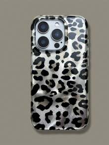 1pc Water Ripple Black Leopard Print Apple Phone Case Suitable For 17PROMAX Fresh Style Protective Cover IPhone16/15PRO/16 Pro/16 Pro Max/15/15 Pro/15 Pro Max/14/14 Pro/14 Pro Max/13/13 Pro/13 Pro Max - Multicolor - View 4