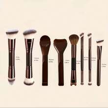 8pcs Brown Makeup Brush Set Soft Bristle Foundation Brush Powder Brush Eyeshadow Blush Brush Beginner Full Set - Coffee Brown - View 9
