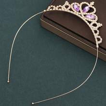1pc Girls Rhinestone Crown Princess Headband, Fairy-Like Hair Accessory For Performance, Birthday, Festival, Growth Gift, Suitable For Women, All Seasons, Wearable - Multicolor - View 16