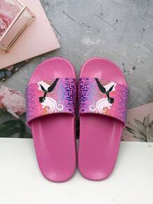 2026 New Fashion Women's Slippers, High Elastic Rubber Sole, Comfortable Soft Versatile Commute Lightweight Durable Shock-Absorbing Home Casual Walking Slippers - Magenta - View 4