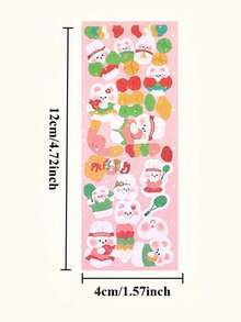 20pcs Cute Cartoon Holographic Stickers (Random Patterns), GOO Card Stickers, Party DIY Stickers, Pre-Cut No Trimming Needed, Suitable For Adults, Teens And Children Cute Cartoon Theme Stickers, School Supplies, Back To School - Multicolor - View 8