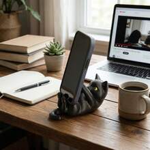 5pcs Cat Shaped Desktop Phone Holder Cute Black Cat Phone Stand Desktop Decoration - Multiple Styles - View 2