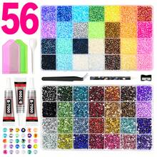 Glintmos 56 Colors Rhinestone Set Resin Jelly Rhinestones, For DIY Diamond Painting, Colorful Flat Back Gemstone Decoration, DIY Handmade, Clothing, Shoes, Fabric Decoration Crystals - A - View 15