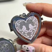 Coquette Lace PET Stickers, Cute Rabbit Bear Bow Heart Frame Self-Adhesive Waterproof Stickers, Vintage Lace Decorative Stickers, Suitable For Planner Scrapbook DIY Handmade Diary Photo Album - one-size - View 9