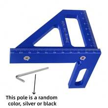 Woodworking Measuring Ruler, Aluminum Alloy Marking Tool, Woodworking Square Protractor, Woodworking Right Angle Oblique Triangular Hole Ruler, Metric Multi Angle Measuring Ruler, Suitable For Carpenters, Construction Workers, And DIY Projects - Metric - View 11