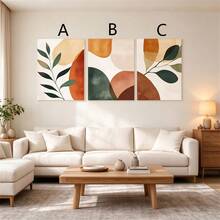 1pc Bohemian Style Abstract Geometric Pattern Poster, Fashionable Contrast Color Splicing Print Fashion Paintings Suitable For Living Room Bedroom Bathroom Kitchen Home Office Dormitory Wall Decor Picture Housewarming Gifts Optional Frame - Multicolor - View 4