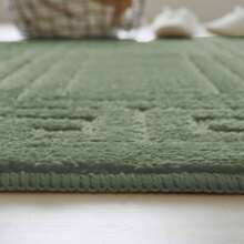 GC Gaveno Cavailia 2PCS Greek Key Bath Mat Set, Soft Absorbent Bathroom Rugs, Non-Slip Floor Mats, Comfortable Plush Bath Rugs For Bathroom, 50x80cm & 50x40cm - Mint Green - View 4
