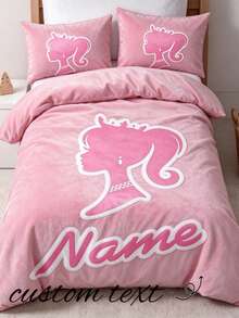 1pc Customizable Name Duvet Cover (Without Insert), Cute And Playful, Suitable For Boys And Girls Bedroom, Gift, All-Season Exclusive Customized Duvet Cover - Multi-color 7 - View 4