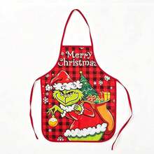 The Grinch Christmas Series Printed Apron Waterproof Stain-Resistant Kitchen Creative Funny Apron Christmas Decoration - Multicolor - View 9